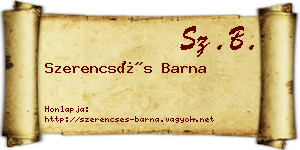 Szerencsés Barna névjegykártya