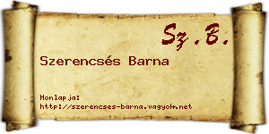 Szerencsés Barna névjegykártya